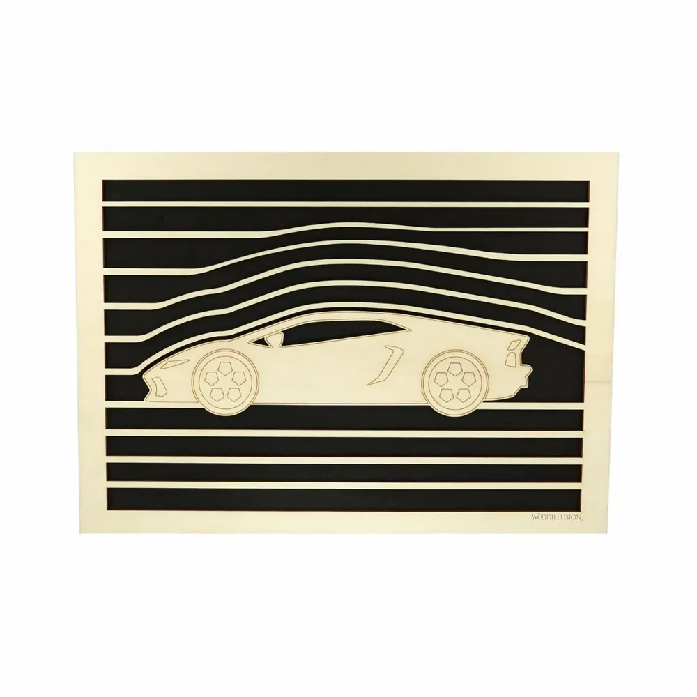 Paintings - Wooden Car Wall Art 1 V2 - WOODILLUSION