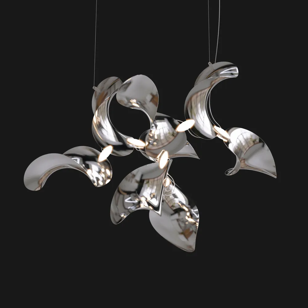 Hanging lights - Dune 8 Cluster – Modular Sculptural Architectural Chandelier Luminaire - MOSS OBJECTS