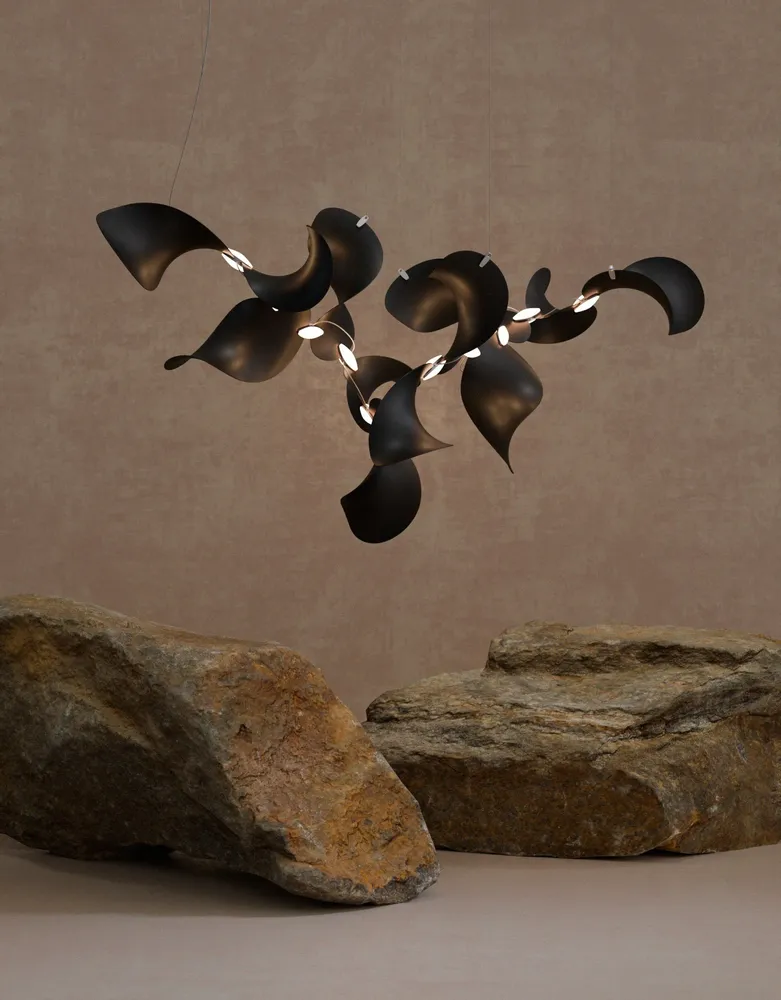 Hanging lights - Dune 10 Cluster – Modular Sculptural Chandelier Luminaire - MOSS OBJECTS