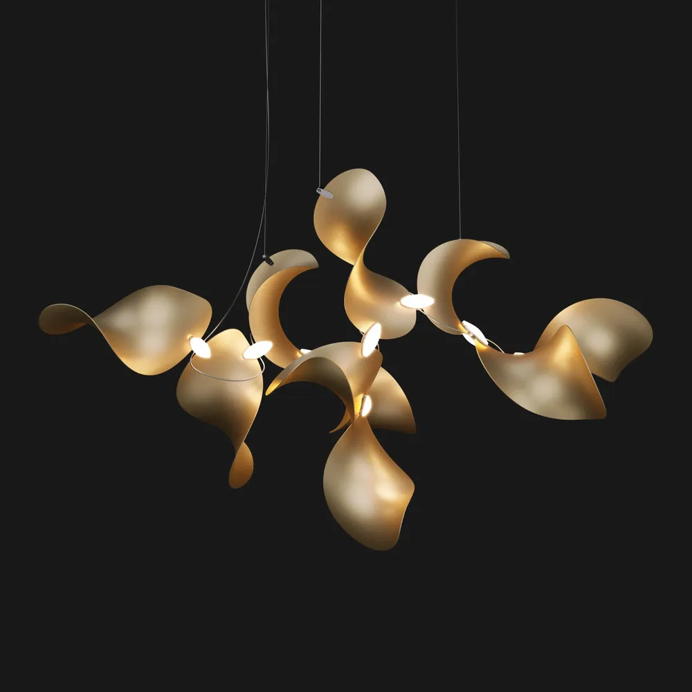 Hanging lights - Dune 10 Cluster – Modular Sculptural Chandelier Luminaire - MOSS OBJECTS
