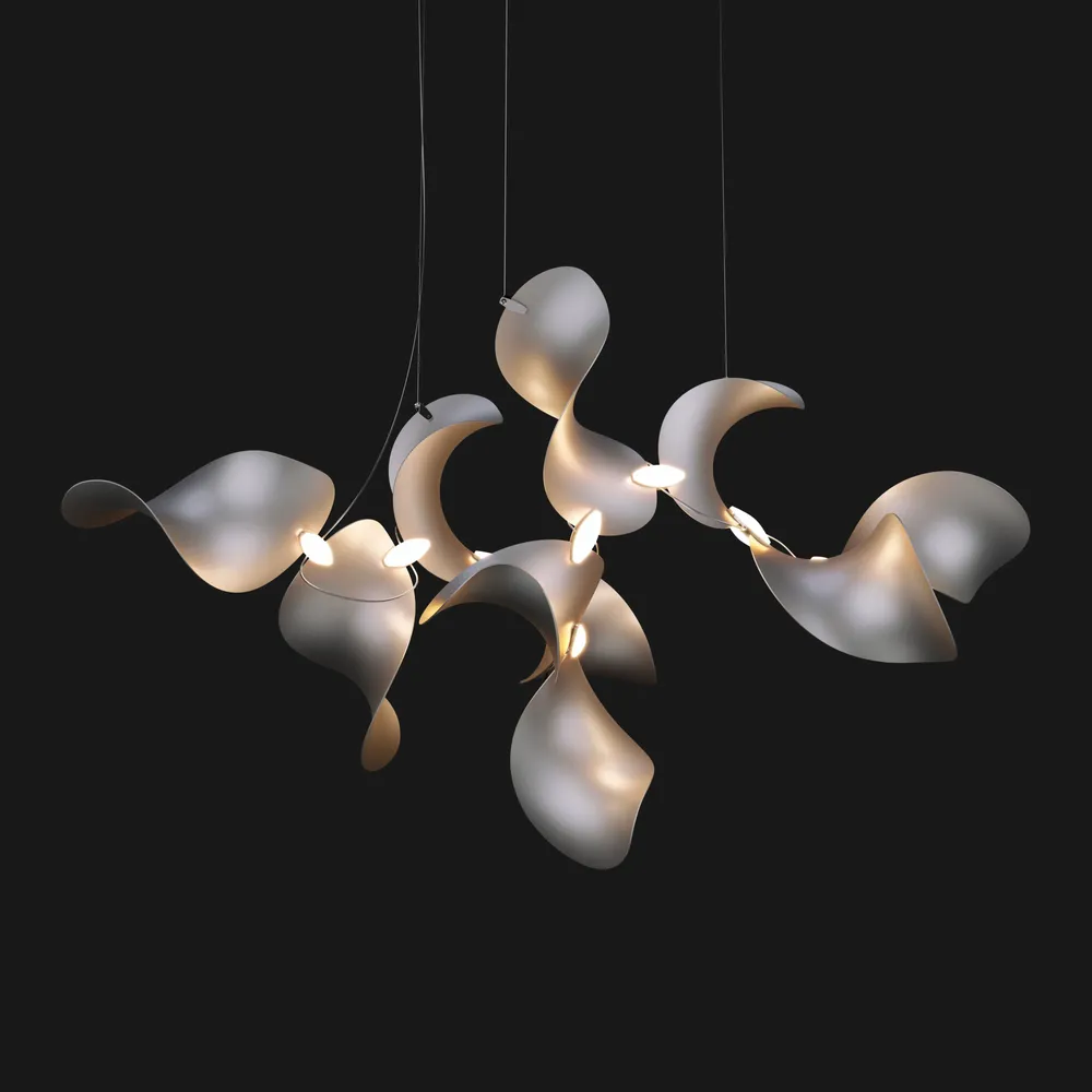 Hanging lights - Dune 10 Cluster – Modular Sculptural Chandelier Luminaire - MOSS OBJECTS
