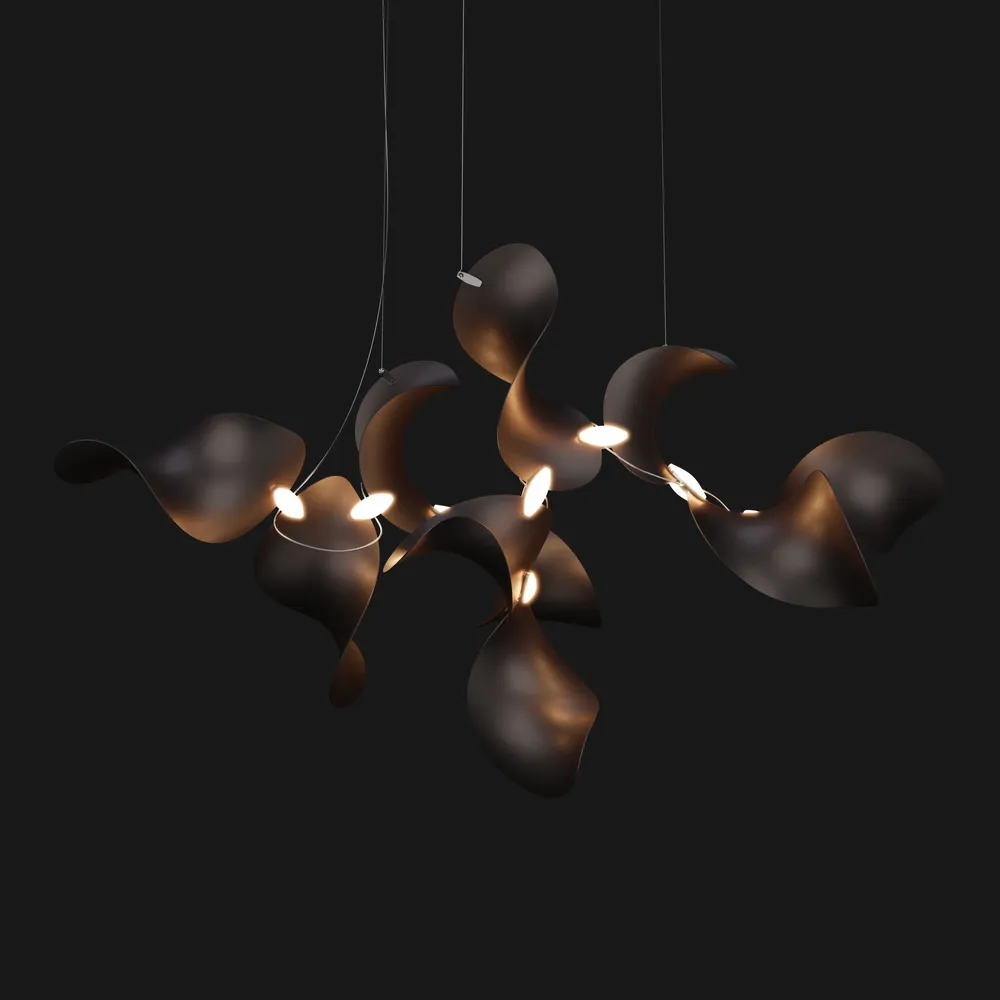 Hanging lights - Dune 10 Cluster – Modular Sculptural Chandelier Luminaire - MOSS OBJECTS