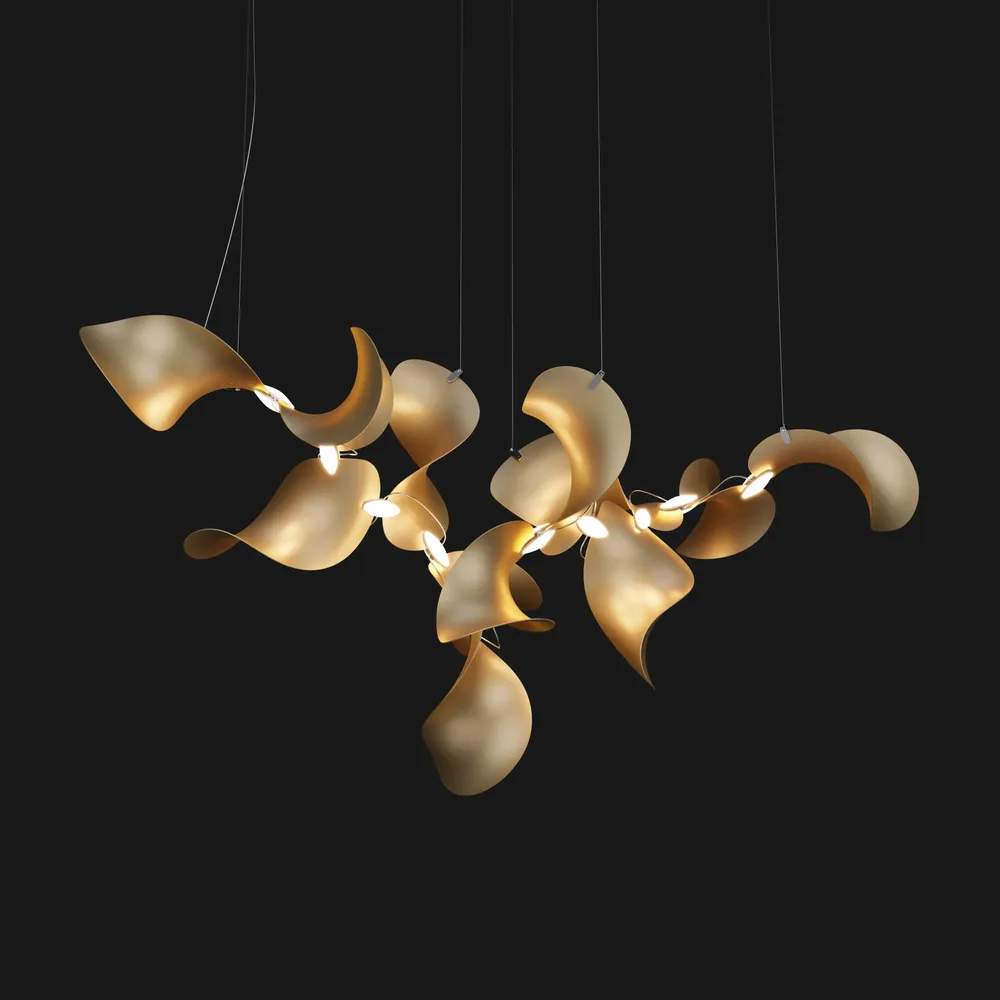 Hanging lights - Dune 12 Cluster – Modular Sculptural Chandelier Luminaire - MOSS OBJECTS