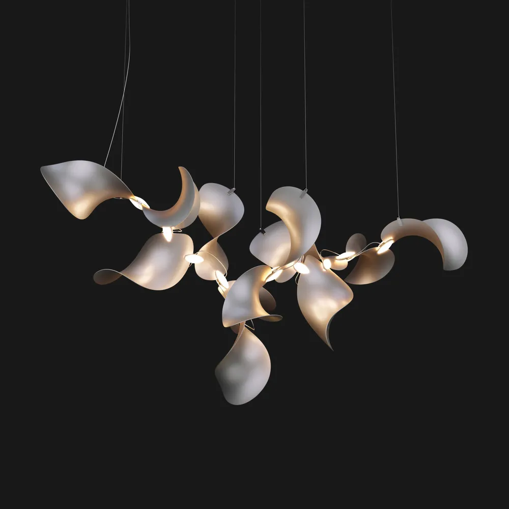 Hanging lights - Dune 12 Cluster – Modular Sculptural Chandelier Luminaire - MOSS OBJECTS
