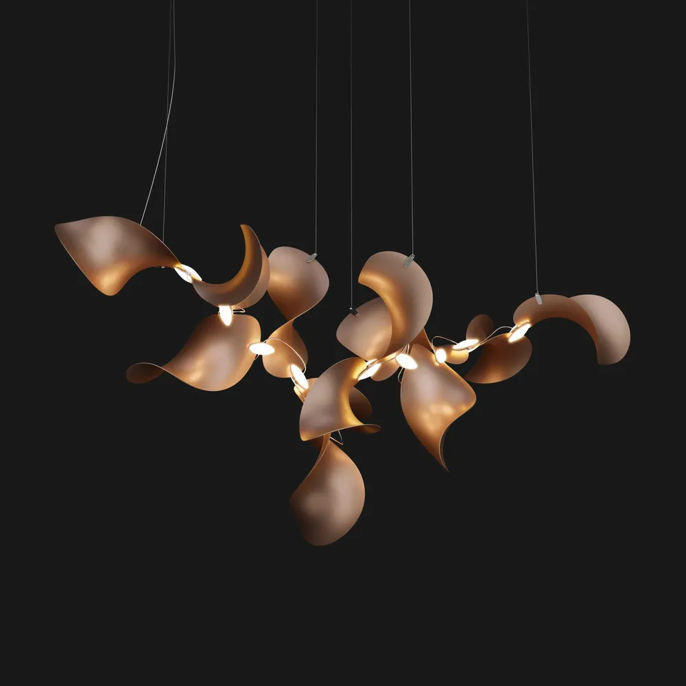 Hanging lights - Dune 12 Cluster – Modular Sculptural Chandelier Luminaire - MOSS OBJECTS