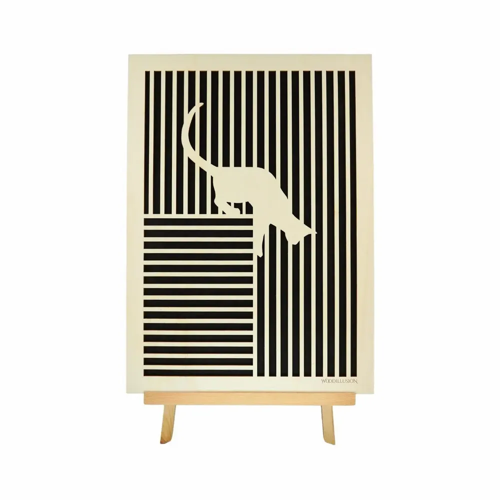 Paintings - Wooden Cat Wall Art 2 - WOODILLUSION