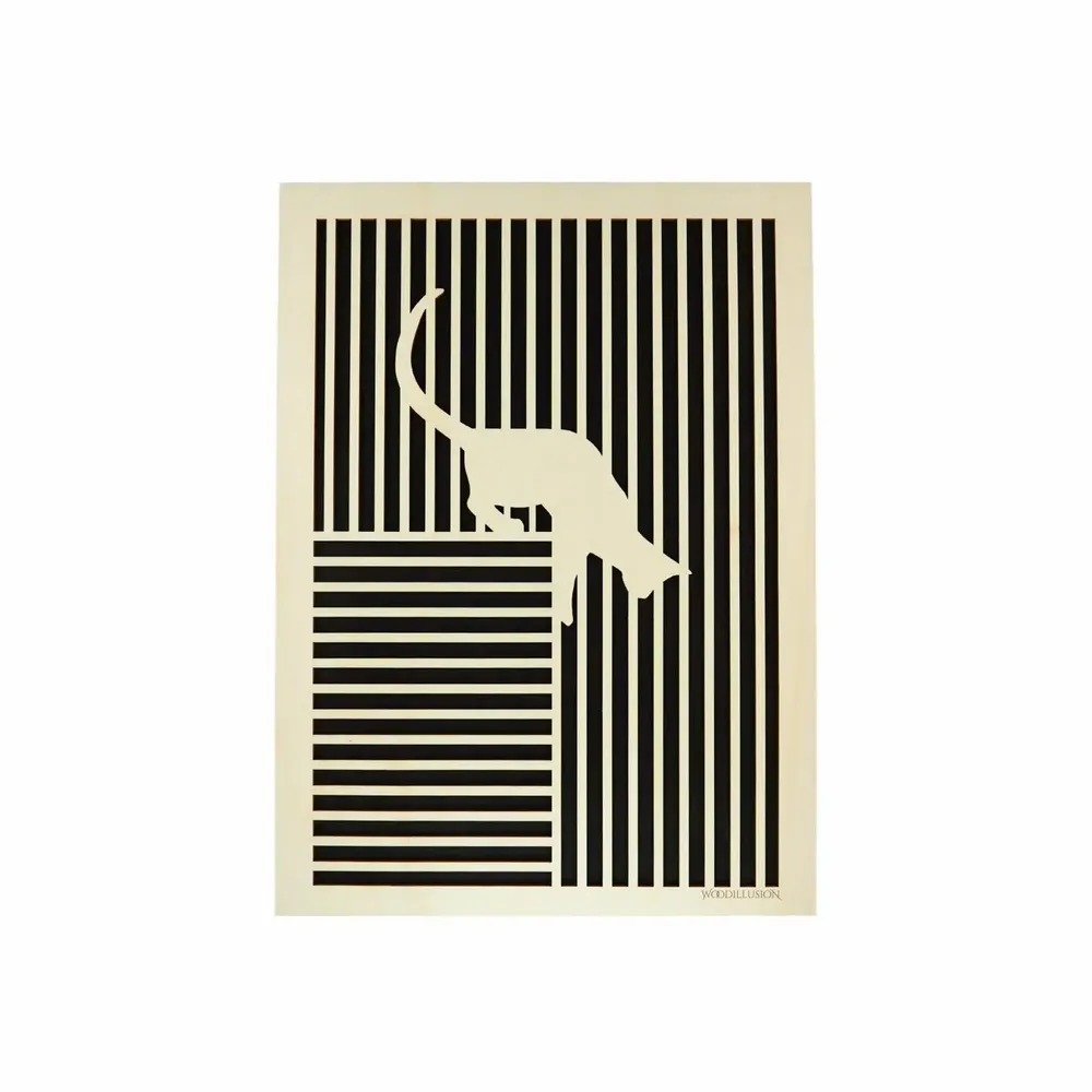 Paintings - Wooden Cat Wall Art 2 - WOODILLUSION