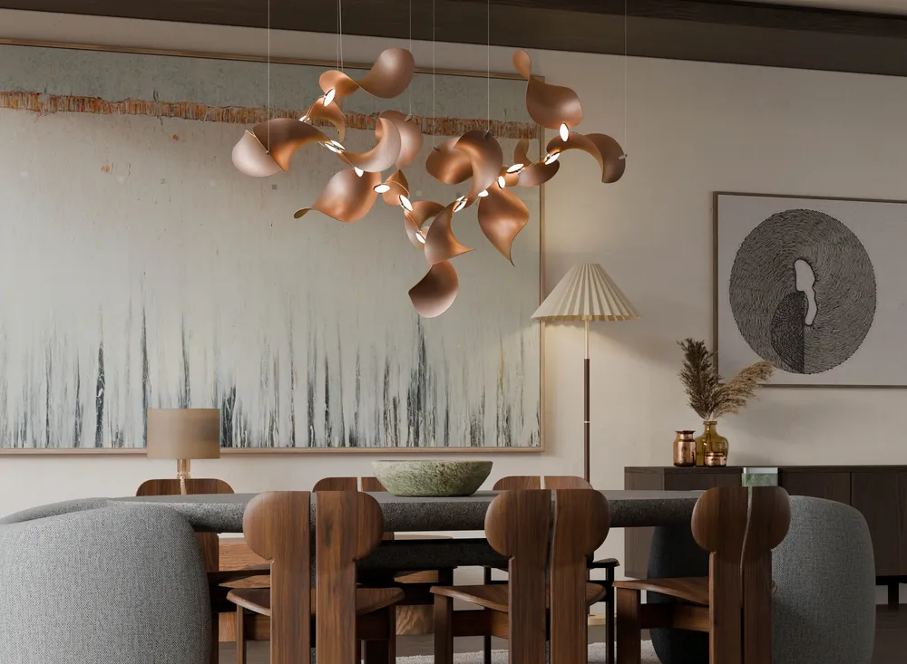 Hanging lights - Dune 16 Cluster – Modular Sculptural Chandelier Luminaire - MOSS OBJECTS