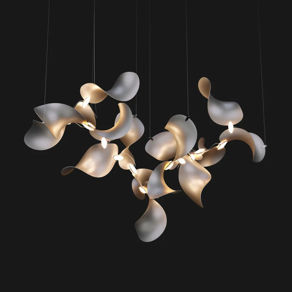 Hanging lights - Dune 16 Cluster – Modular Sculptural Chandelier Luminaire - MOSS OBJECTS