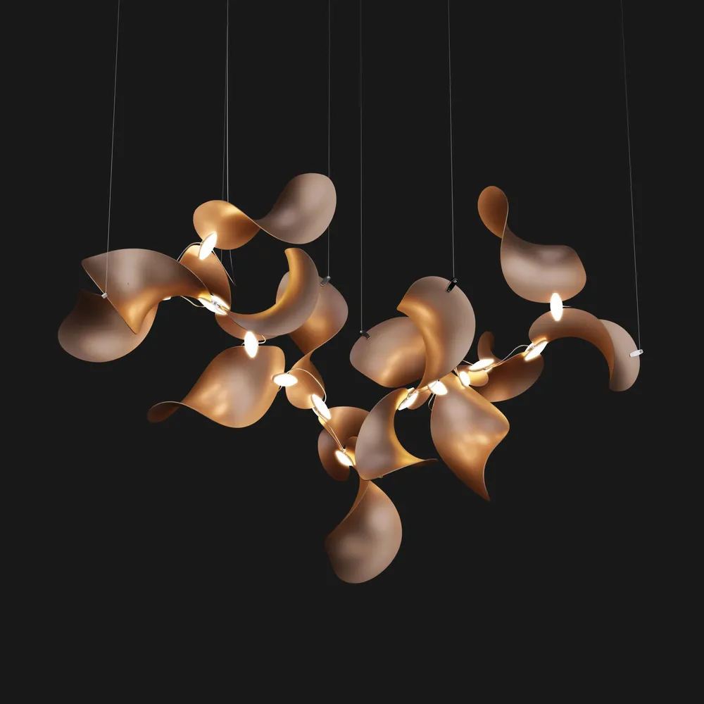 Hanging lights - Dune 16 Cluster – Modular Sculptural Chandelier Luminaire - MOSS OBJECTS