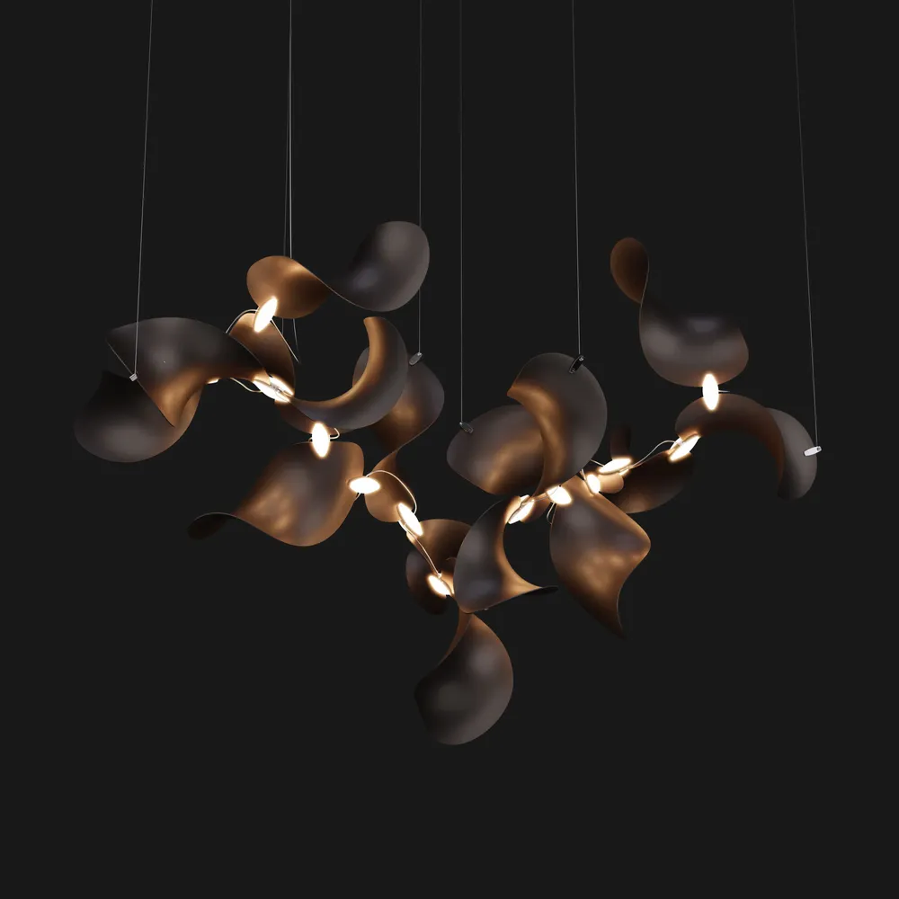 Hanging lights - Dune 16 Cluster – Modular Sculptural Chandelier Luminaire - MOSS OBJECTS