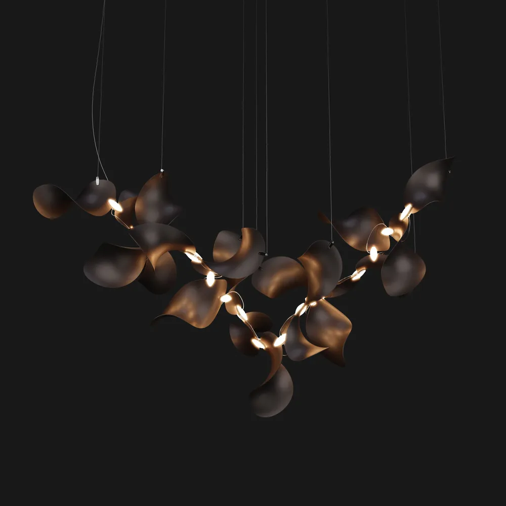 Hanging lights - Dune 20 Cluster – Modular Sculptural Chandelier Luminaire - MOSS OBJECTS