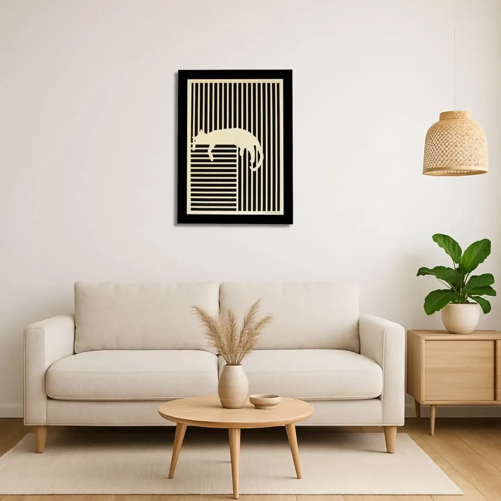 Paintings - Wooden Cat Wall Art 3 - WOODILLUSION