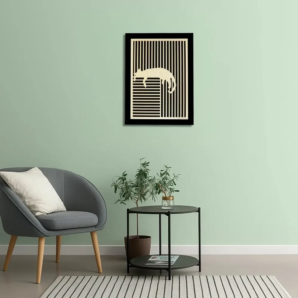 Paintings - Wooden Cat Wall Art 3 - WOODILLUSION