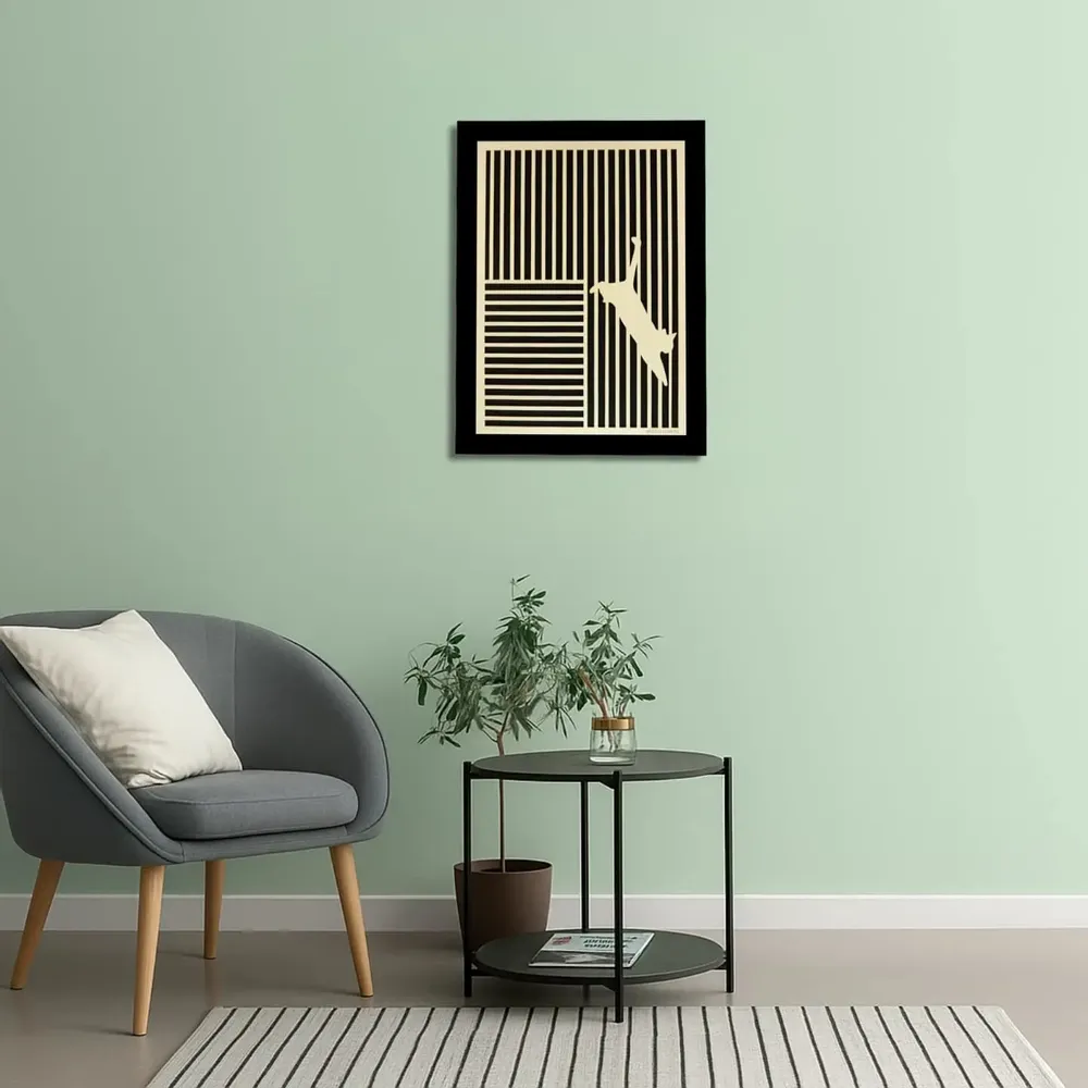 Paintings - Wooden Cat Wall Art 4 - WOODILLUSION