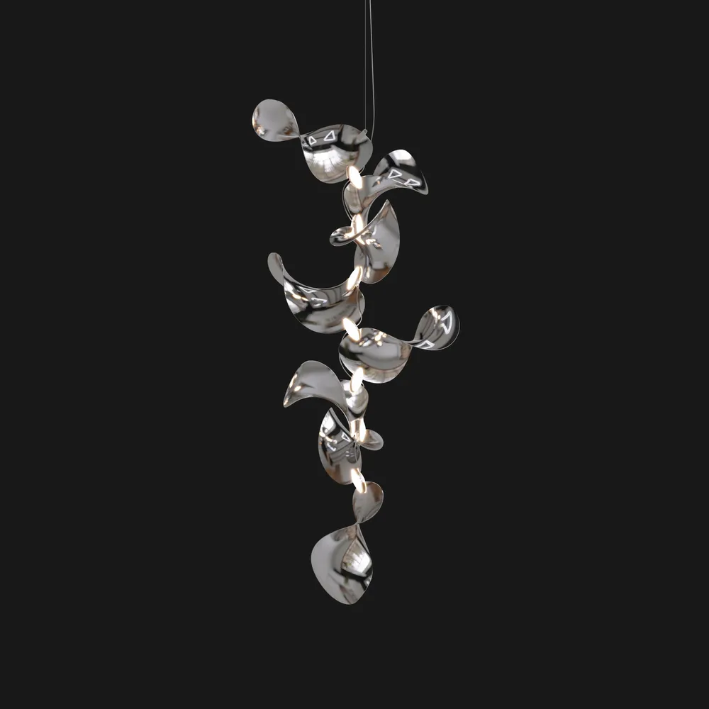 Hanging lights - Dune 8 Vertical Cluster - Sculptural Linear Ceiling Luminaire - MOSS OBJECTS