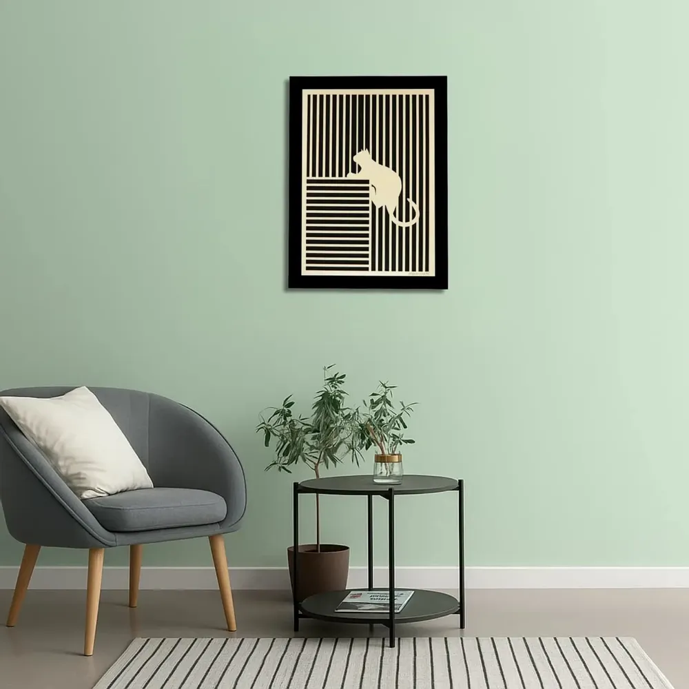 Paintings - Wooden Cat Wall Art 6 - WOODILLUSION