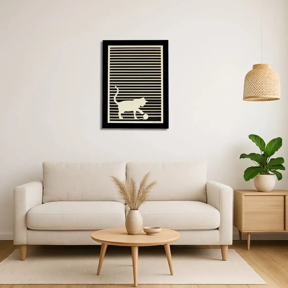 Paintings - Wooden Cat Wall Art 7 - WOODILLUSION