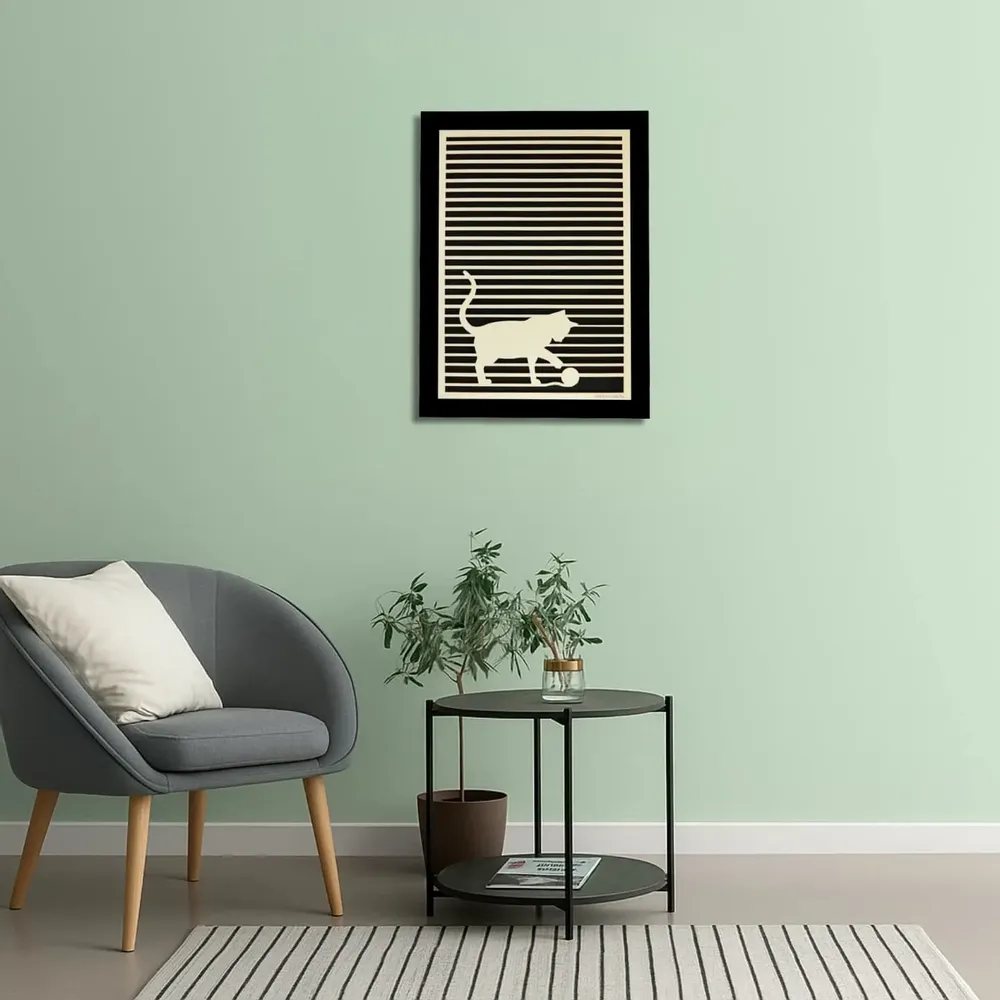 Paintings - Wooden Cat Wall Art 7 - WOODILLUSION