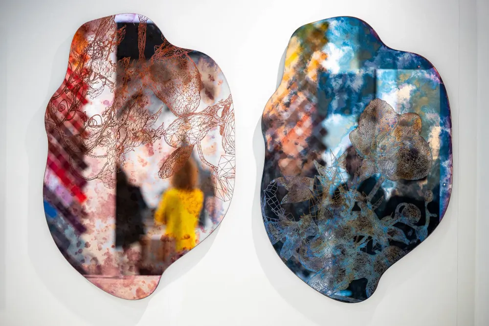 Panneaux séparateurs - Blue Orchis - LIBRA ART & DESIGN