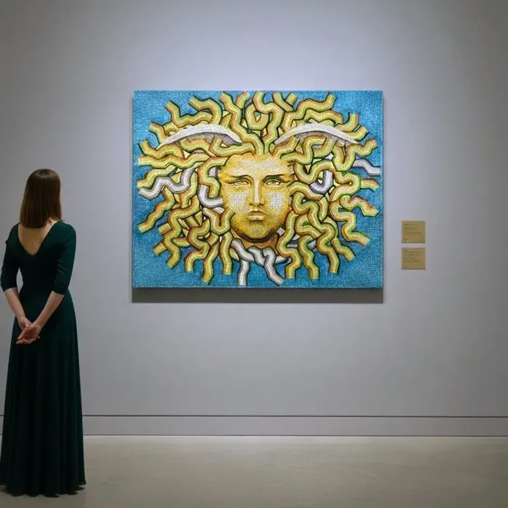 Unique pieces - "Medusa" mosaic wall art - RES MUSIVA