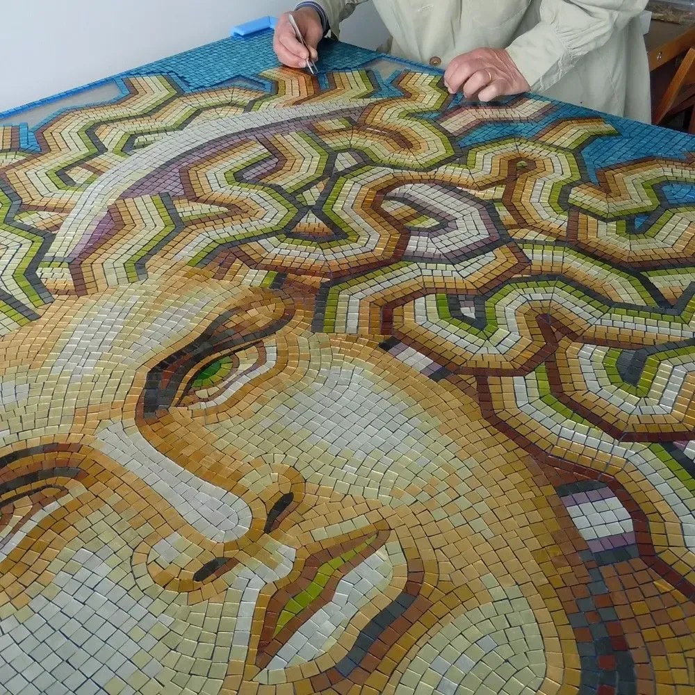 Unique pieces - "Medusa" mosaic wall art - RES MUSIVA