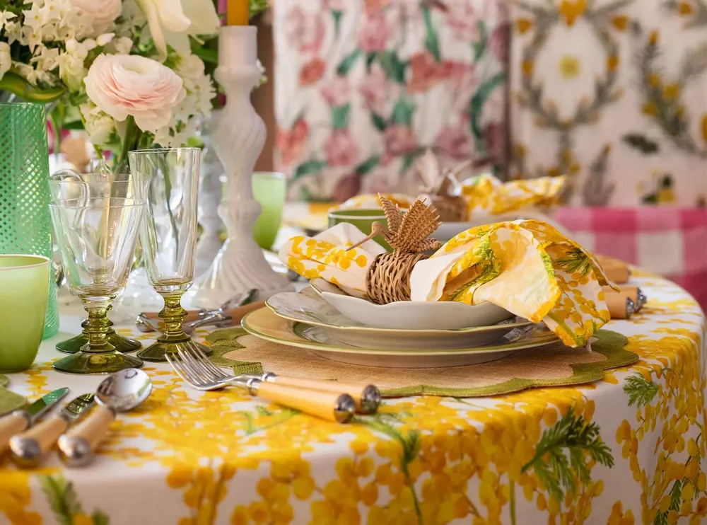 Nappes - Nappe ronde en lin MIMOSA - SUMMERILL AND BISHOP