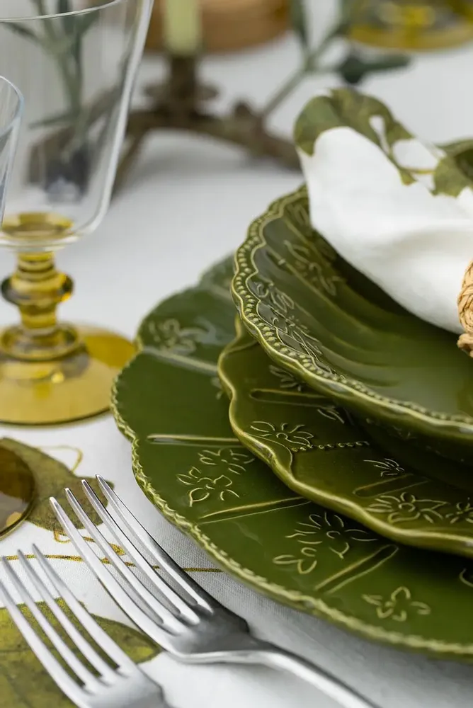 Nappes - Nappe ronde en lin HERB GARDEN - SUMMERILL AND BISHOP