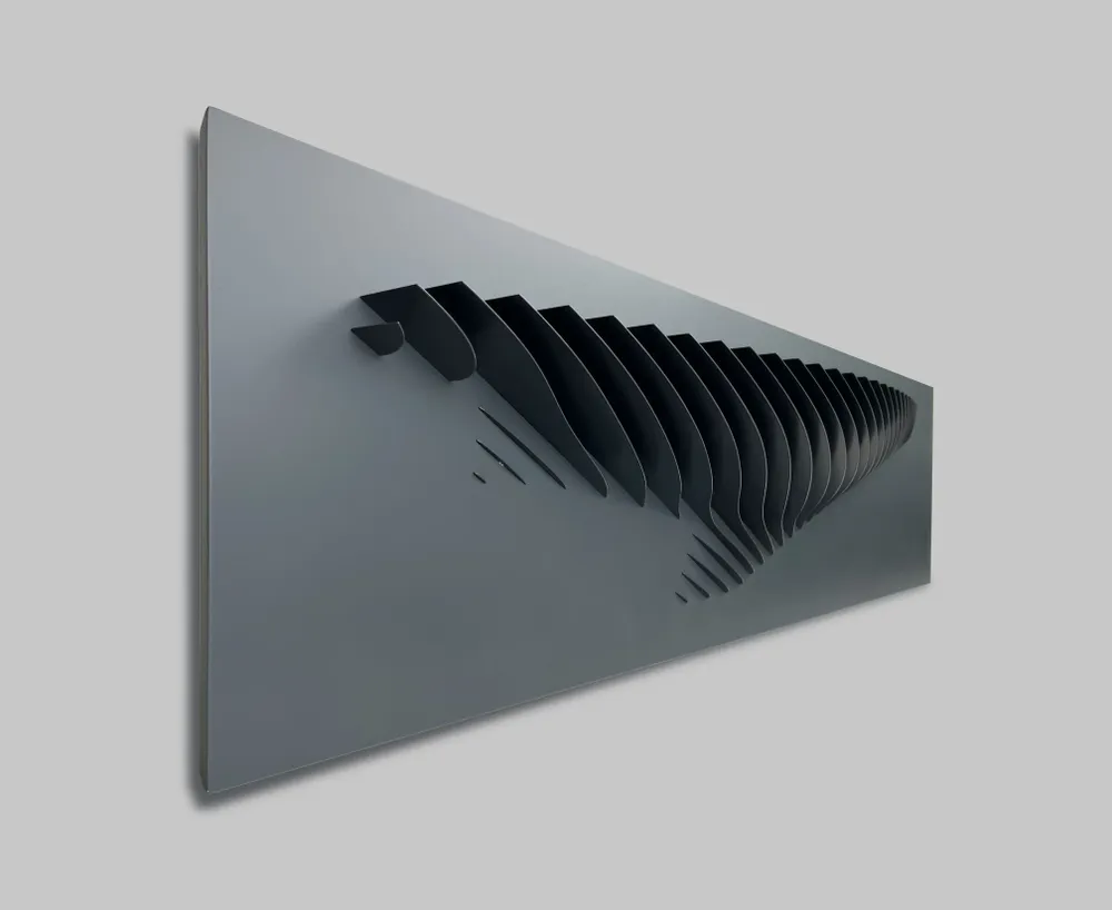 Sculptures, statuettes et miniatures - Sculpture murale IN 01 Charcoal-Charcoal - ANTOINE F.