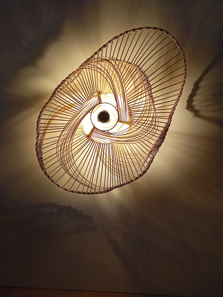 Unique pieces - Meteore Wicker Wicker Wicker Wall Light - TRESSAGES PAS SAGES