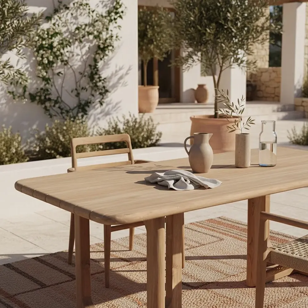 Lawn tables - Primavera teak outdoor table - RAW MATERIALS