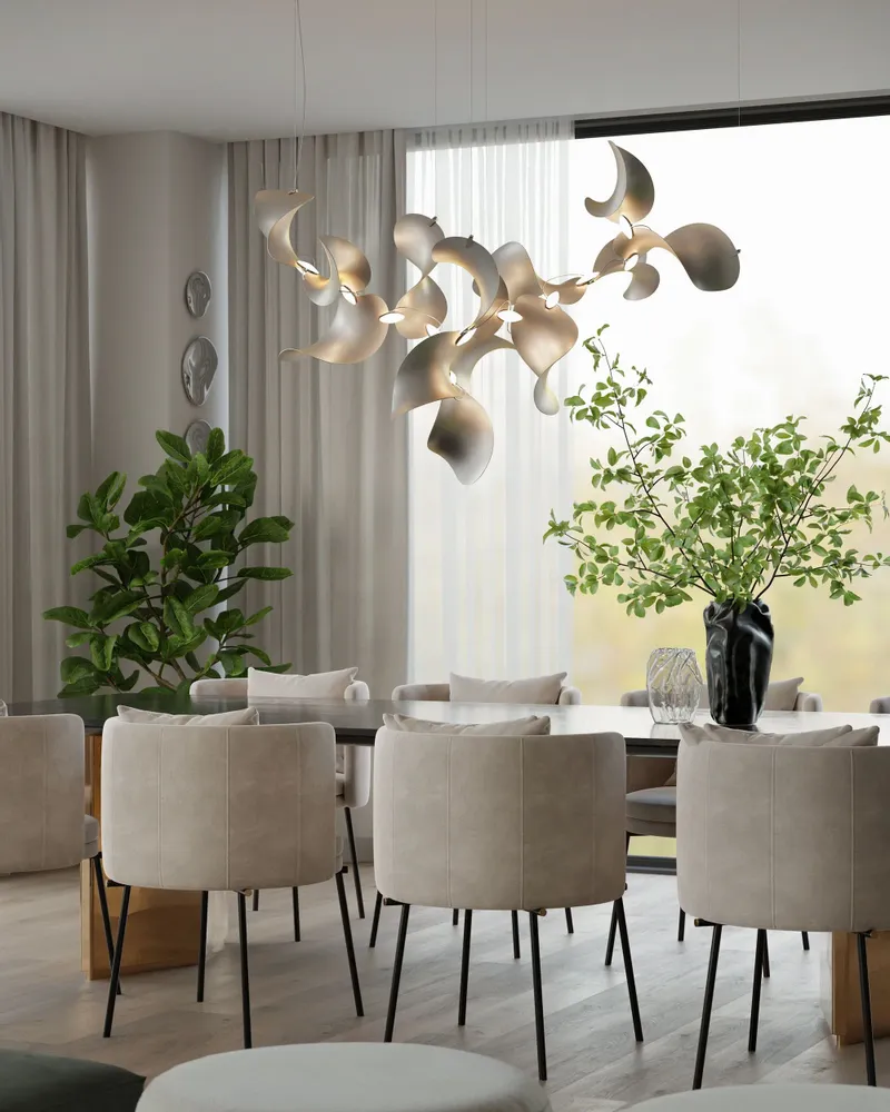 Hanging lights - Dune 10 Cluster – Modular Sculptural Chandelier Luminaire - MOSS OBJECTS