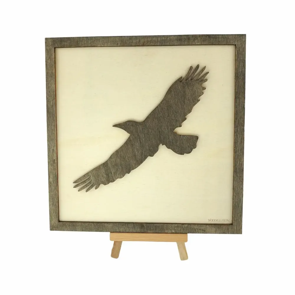 Paintings - Wooden Eagle Wall Art - WOODILLUSION