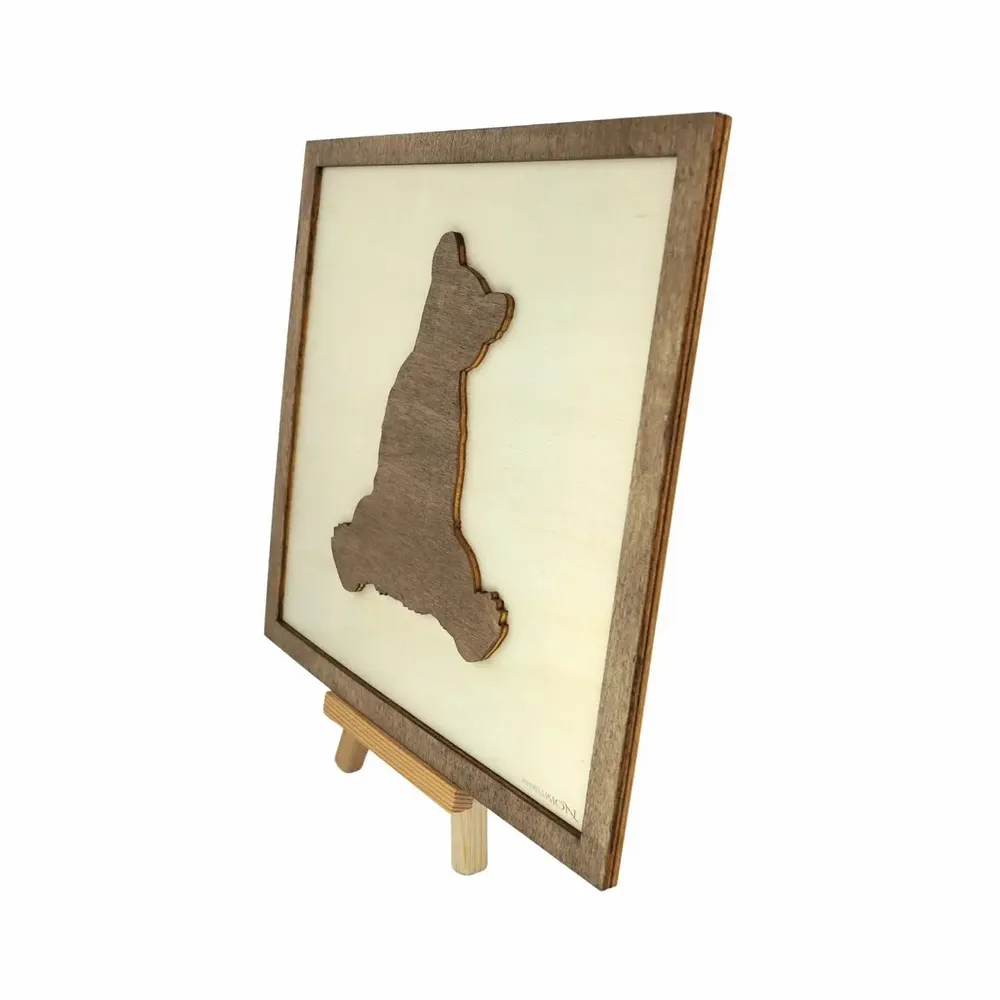 Paintings - Wooden Bear Cub Wall Art - WOODILLUSION