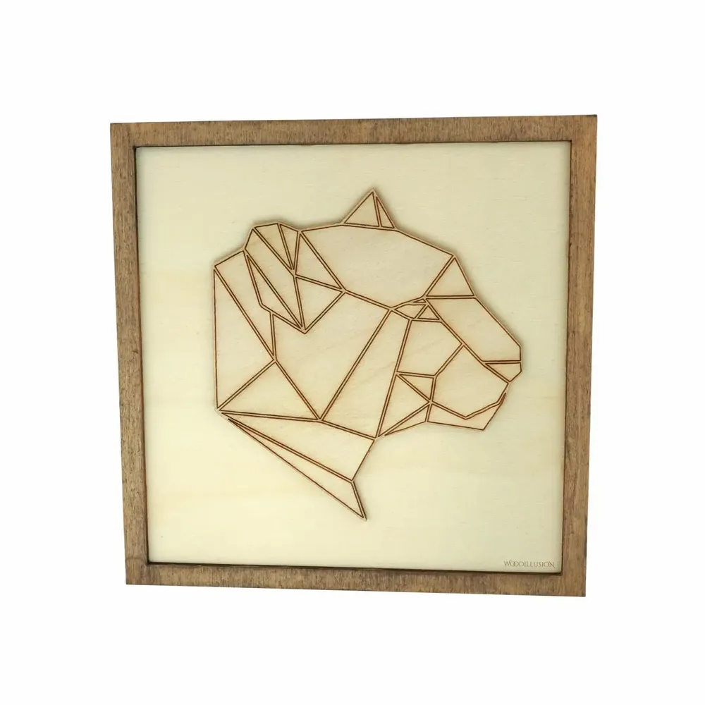 Paintings - Wooden Jaguar Wall Art - WOODILLUSION
