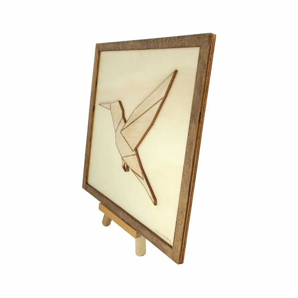 Paintings - Wooden Hummingbird Wall Art - WOODILLUSION
