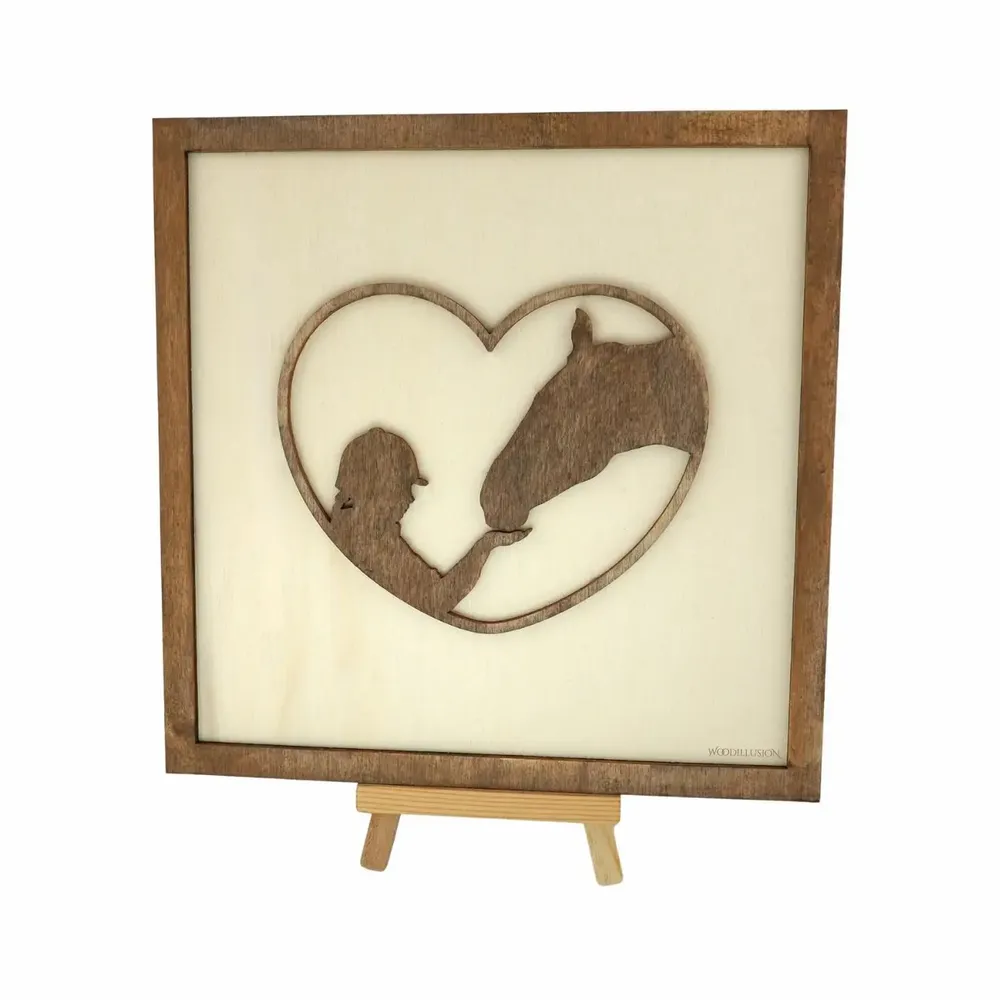 Paintings - Wooden Horsewoman Wall Art - WOODILLUSION
