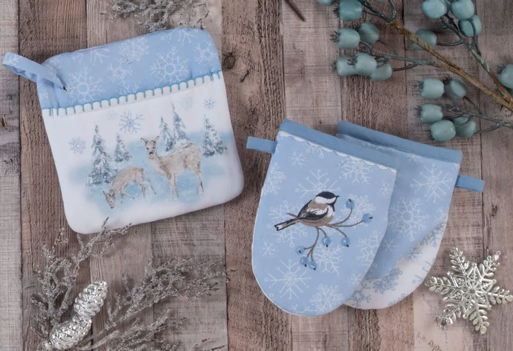 Design textile et surface - série linge de cuisine let it snow - KARENA INTERNATIONAL