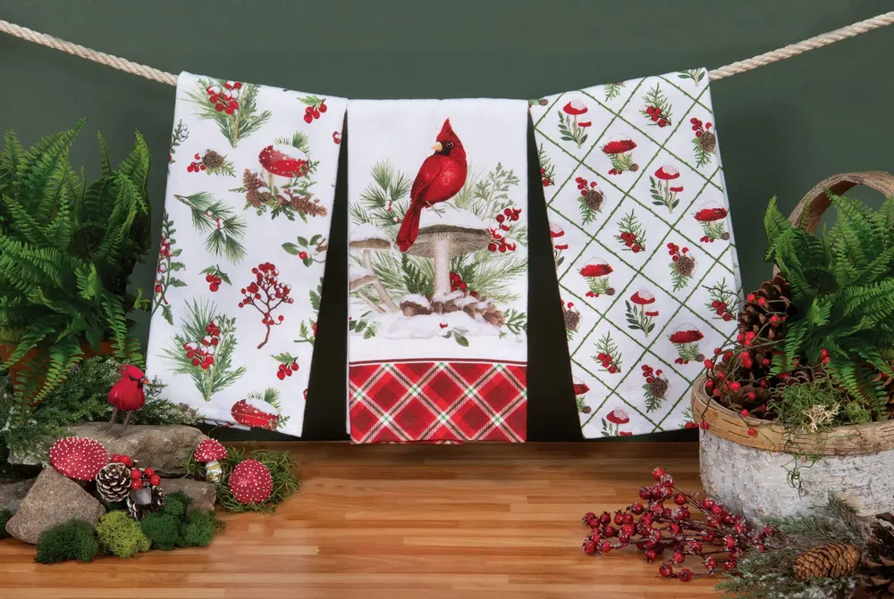 Torchons textile - linge de cuisine snow capped winter - KARENA INTERNATIONAL