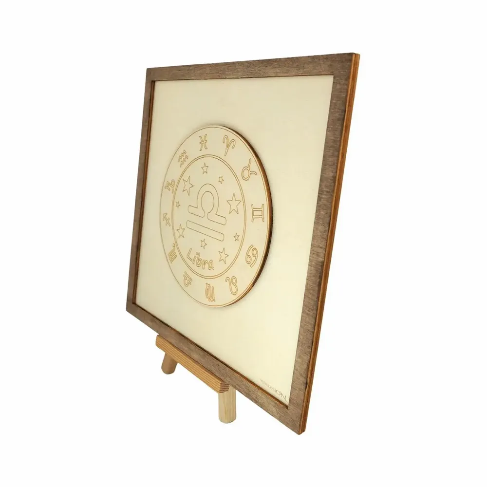 Paintings - Wooden Libra Wall Art - WOODILLUSION