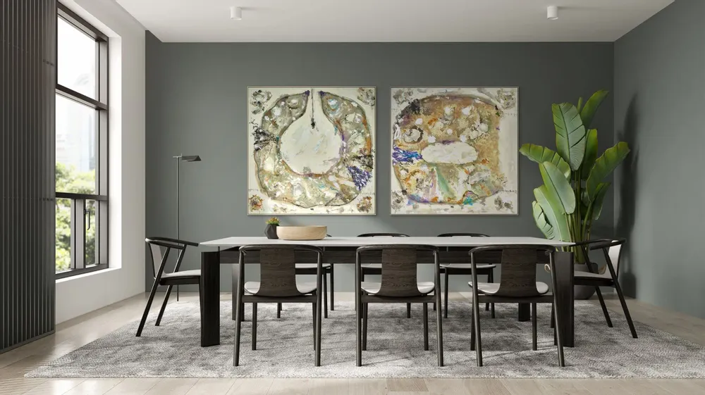 Services - 'Nébula III XXL' - Original Painting - 170x170cm - PERSPECTIVA 10