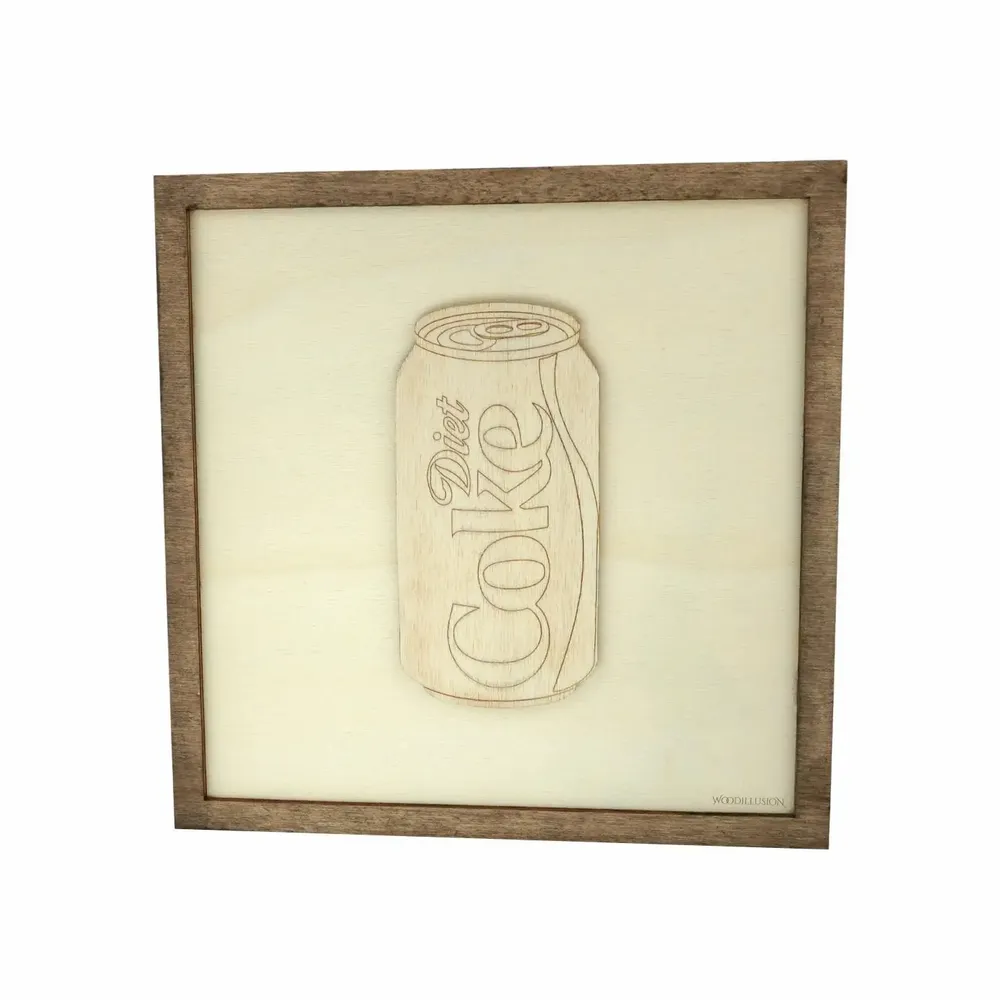 Paintings - Wooden Coke Can Wall Art - WOODILLUSION