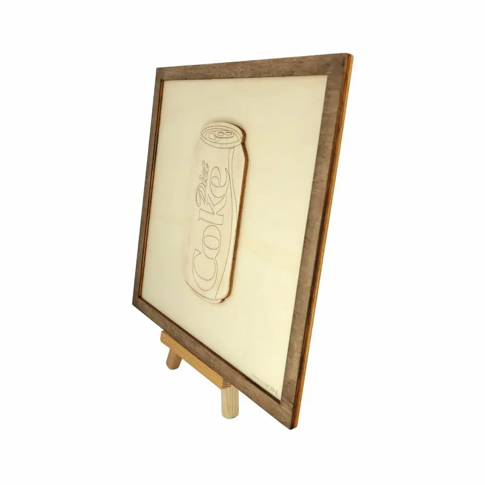 Paintings - Wooden Coke Can Wall Art - WOODILLUSION