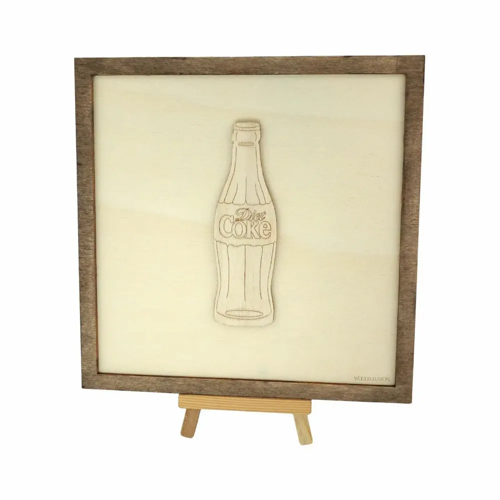 Paintings - Wooden Coke Bottle Wall Art - WOODILLUSION