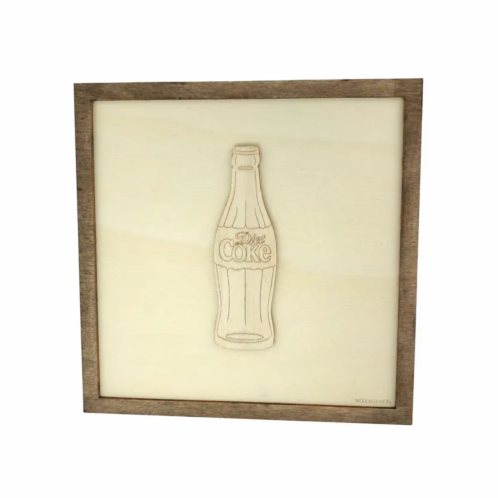 Paintings - Wooden Coke Bottle Wall Art - WOODILLUSION