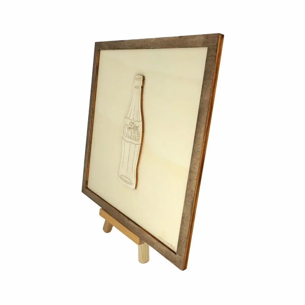 Paintings - Wooden Coke Bottle Wall Art - WOODILLUSION