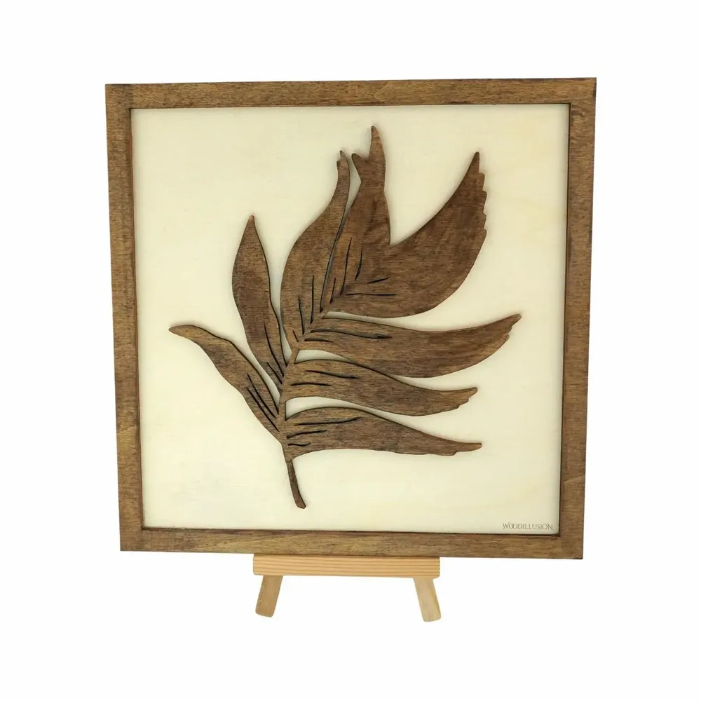 Paintings - Wooden Leaf Wall Art 1 - WOODILLUSION