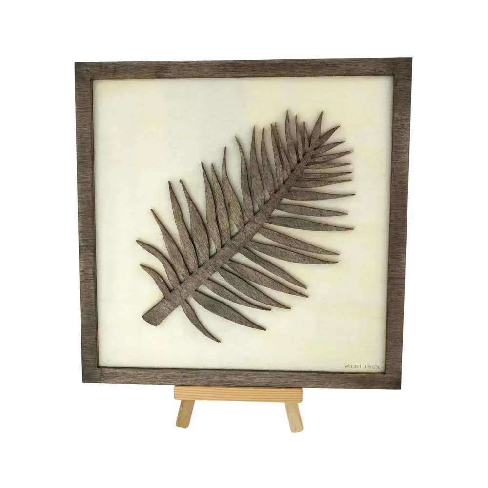 Paintings - Wooden Leaf Wall Art 3 - WOODILLUSION