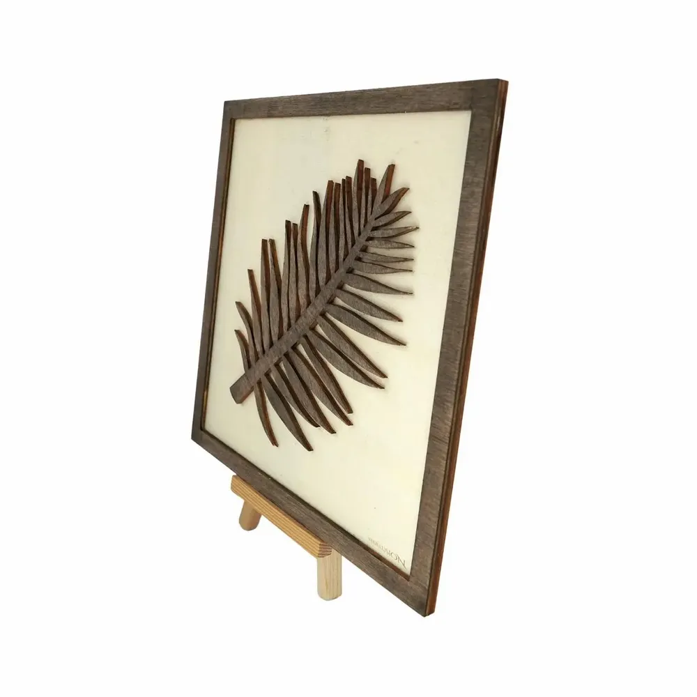 Paintings - Wooden Leaf Wall Art 3 - WOODILLUSION