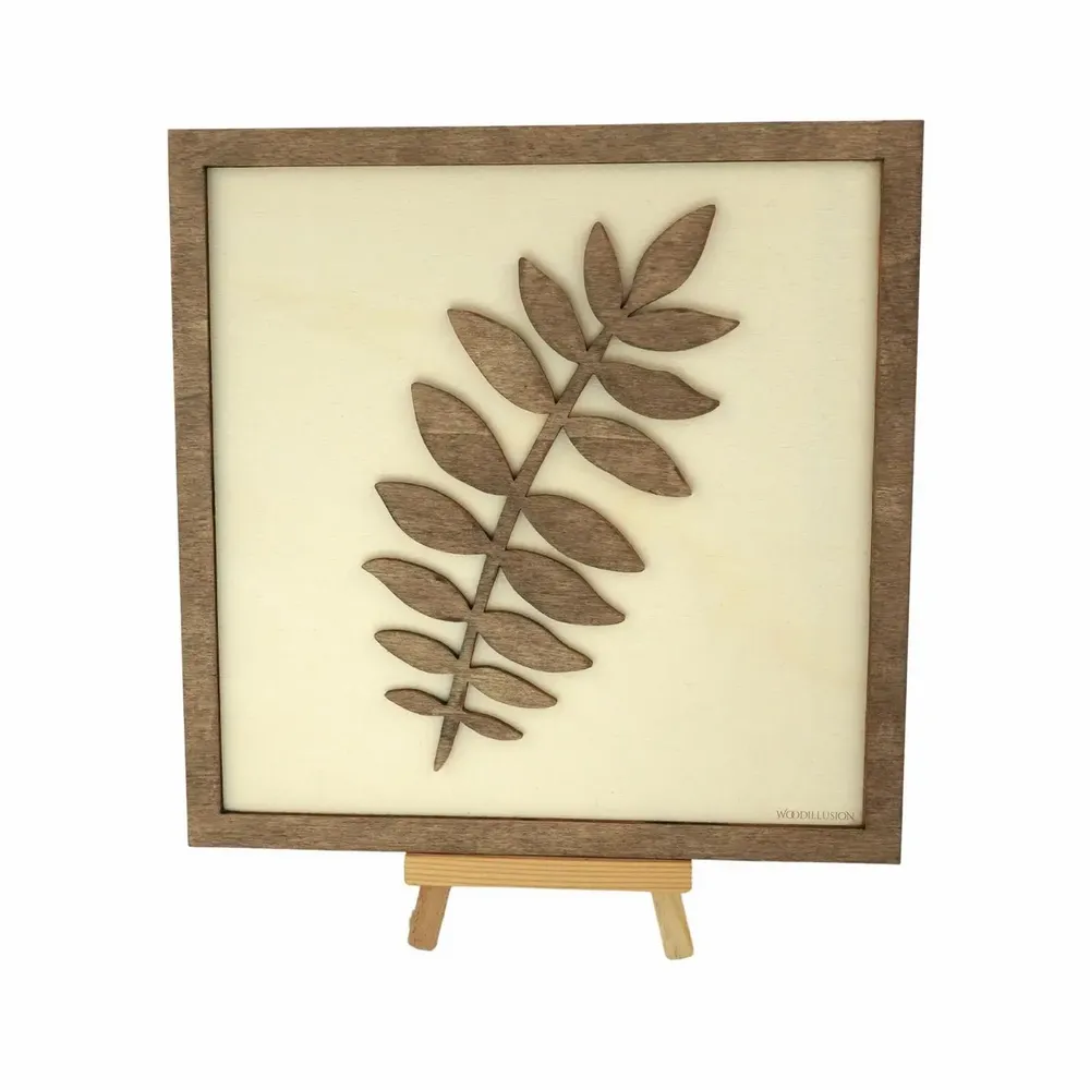 Paintings - Wooden Leaf Wall Art 4 - WOODILLUSION